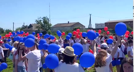 В Гулькевичском районе Кубани провели патриотичный флешмоб