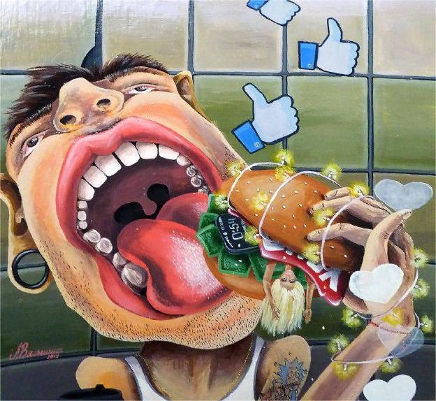  «Как инфошум стал вдохновением?» Кубанская художница представила картины о информационной зависимости и проблеме чрезмерного потребления