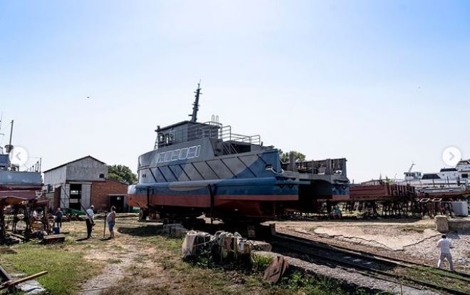 На Кубани спустили на воду «необычное» исследовательское судно «Черноморец»