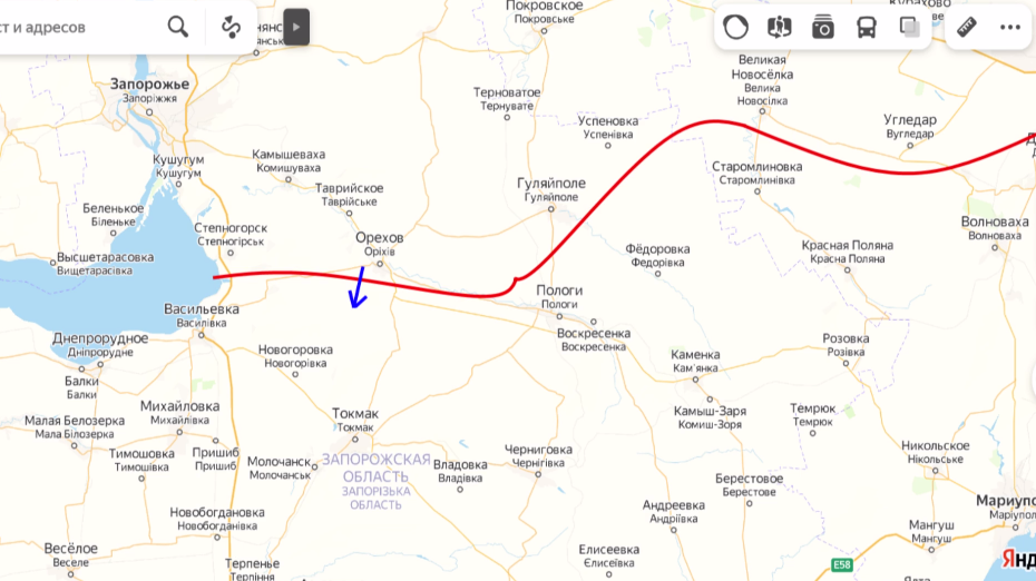 В Запорожье противник провёл разведку боем южнее Орехова, но получил отпор.png
