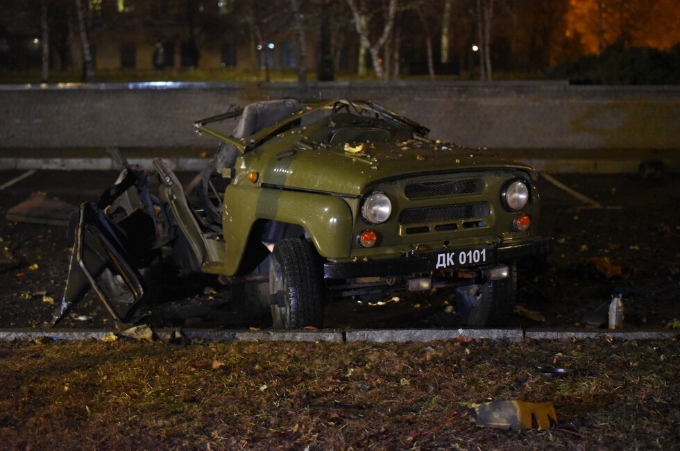 Взрыв машины в центре Донецка