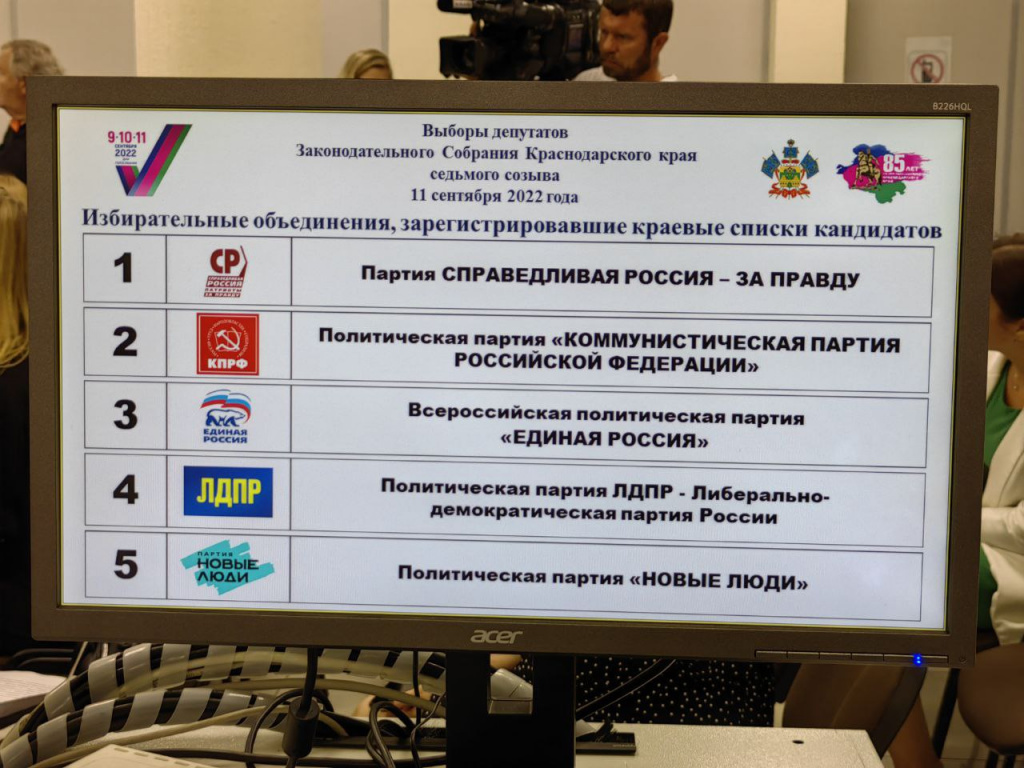 При помощи жеребьёвки определили, в каком порядке во время выборов в ЗСК Кубани на бюллетенях будут расположены политические партии.jpg