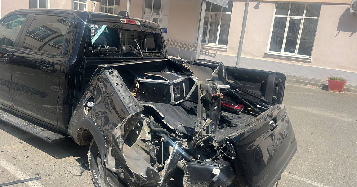 Автомобиль взорвался на улице Красной в Краснодаре