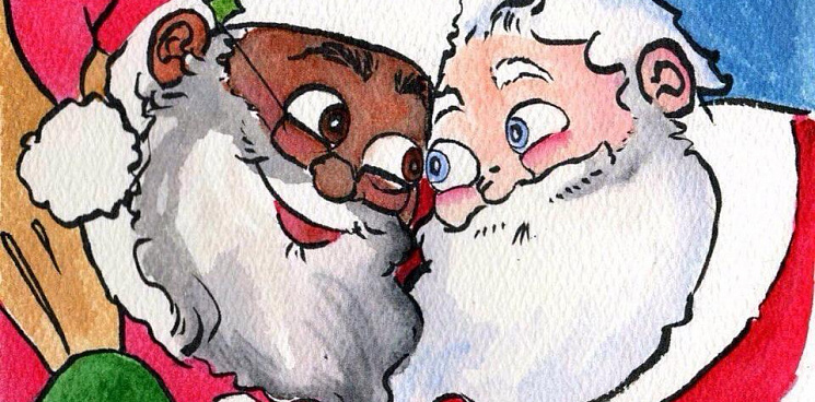 «ЛГБТ-сумасшествие»: в США появилась детская книга о чернокожем Санта Клаусе и его муже 