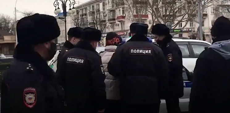 Полиция задержала более 40 краснодарцев, вышедших на протестную акцию 