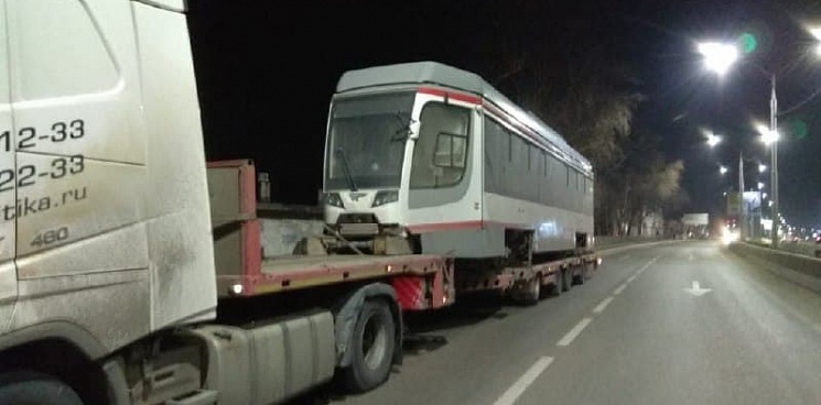 В Краснодар прибыл первый трамвай из специальной серии “Кубань”