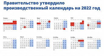 Выходные в 2022 году: правительство утвердило красные дни календаря