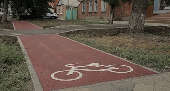 В Краснодаре появилась первая обособленная велодорожка 