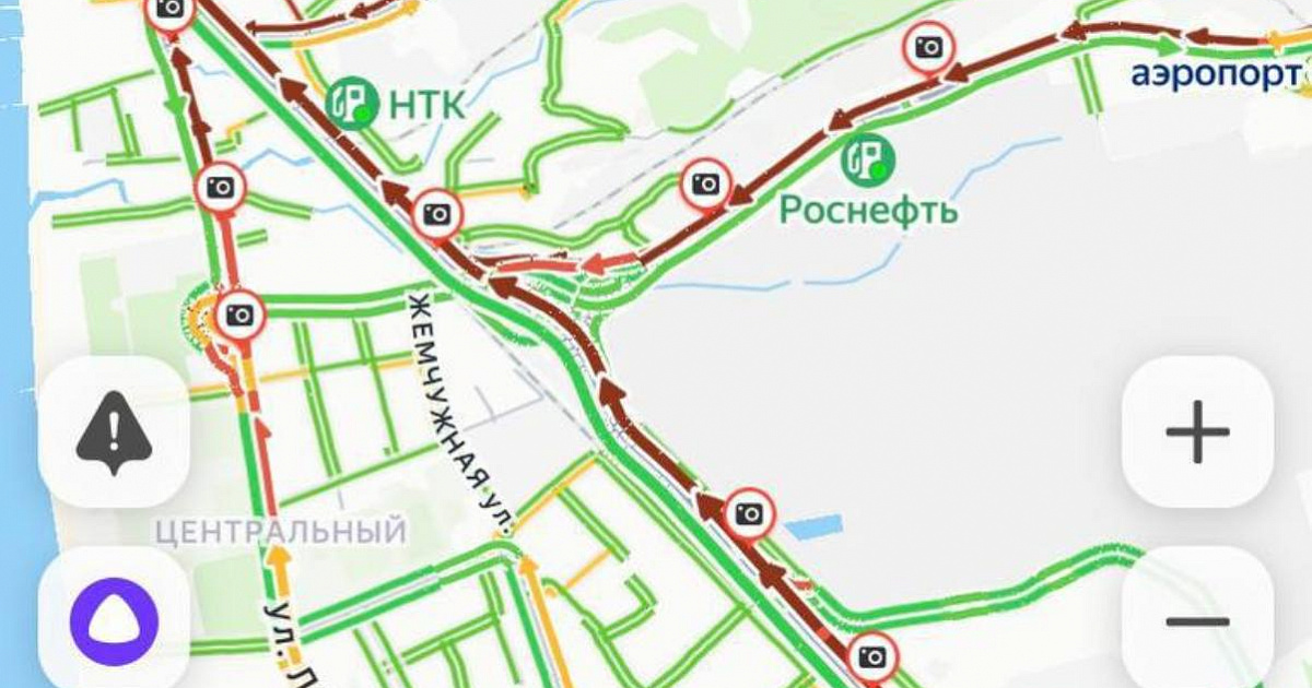 Пробка парализовала движение из Сочи в Адлер