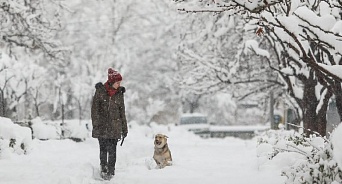 В Краснодарском крае продолжает идти снег 
