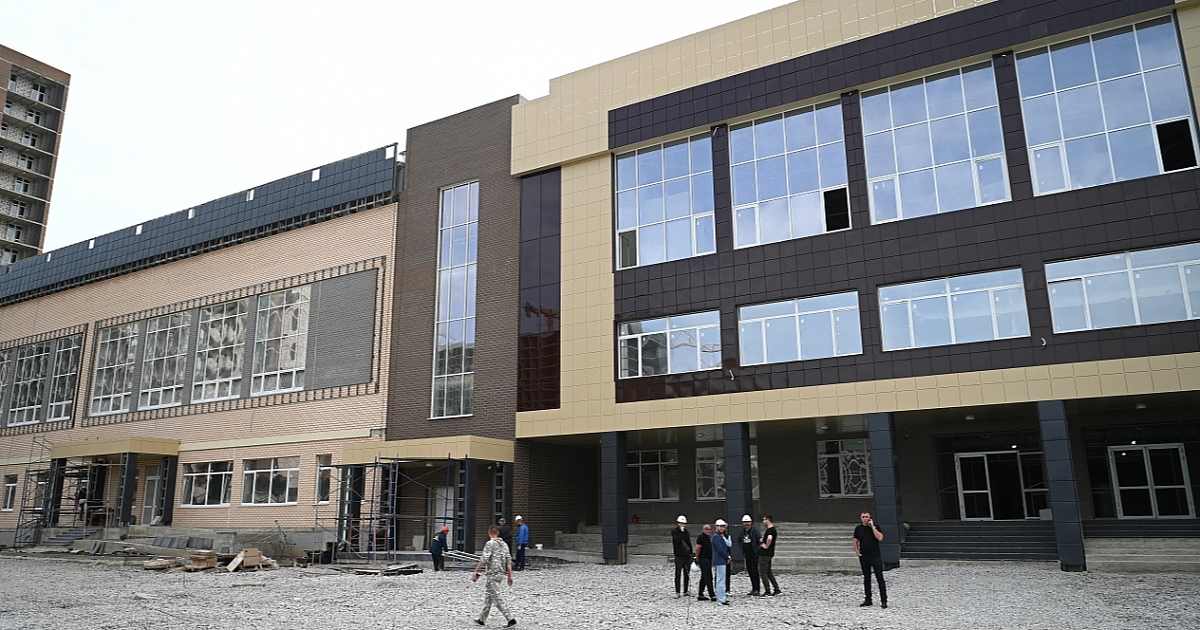 Строительство школы на Командорской в Краснодаре завершили на 90%