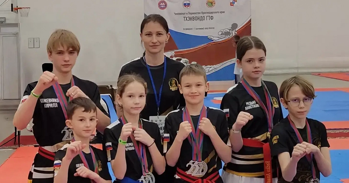 13 наград завоевал клуб из Краснодара Sombre fight club на ЧК и ПК по тхэквондо