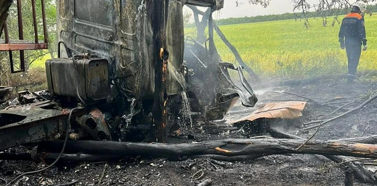 Жуткое ДТП в Ростовской области: водитель грузовика заживо сгорел в кабине