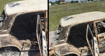 В Евпатории военные угнали и сожгли автомобиль местного жителя