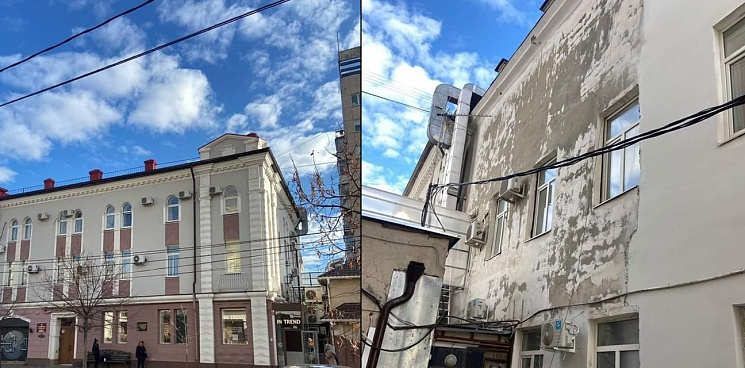 «Опять денег нет!» В Краснодаре отремонтировали памятник архитектуры только с фасада