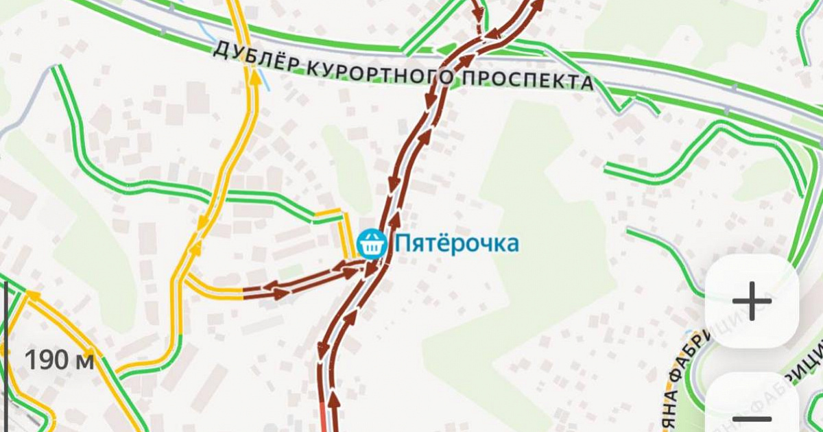 На Лысой горе в Сочи произошел транспортный коллапс из-за забега в центре города