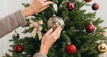 В Краснодаре предприимчивые жители предлагают разобрать новогоднюю елку и снять гирлянду-росу за вознаграждение