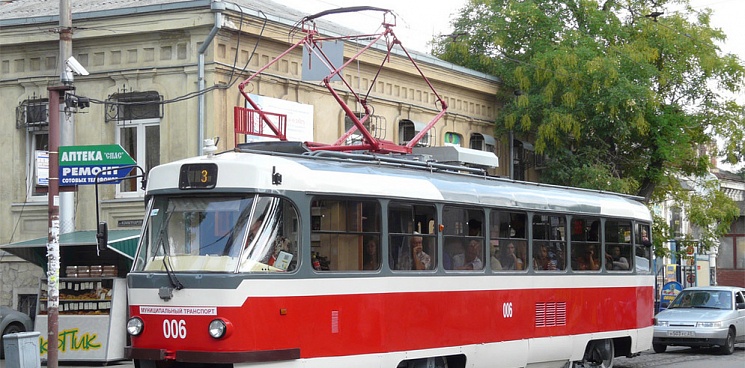 В Краснодаре 2 февраля изменится маршрут трамваев № 2, 3, 5 и 21