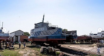 На Кубани спустили на воду «необычное» исследовательское судно «Черноморец»