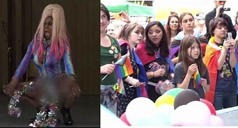 В США на торжестве в честь ЛГБТ трансвестит показал гениталии детям - арестованы 30 противников праздника