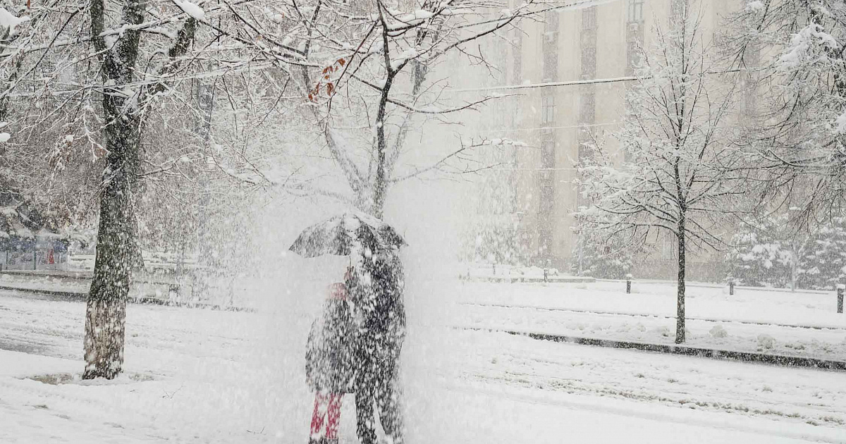 Краснодарский край заметает снегом. Погода на 17 февраля