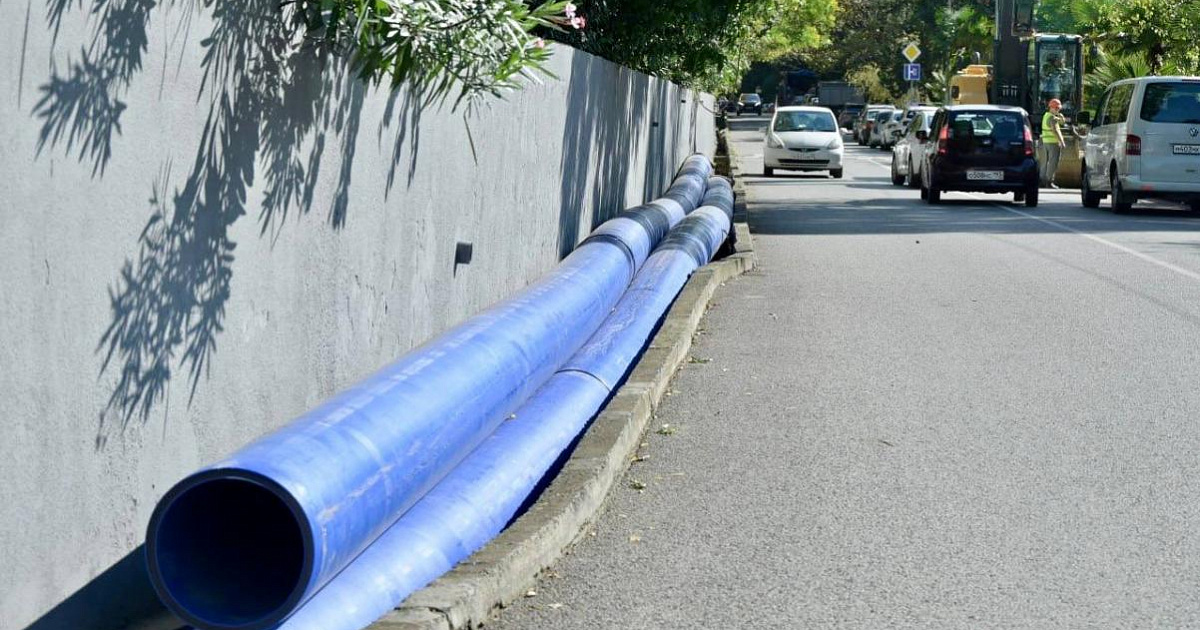 В Адлерском районе Сочи выполнено 30% работ на участке нового водовода