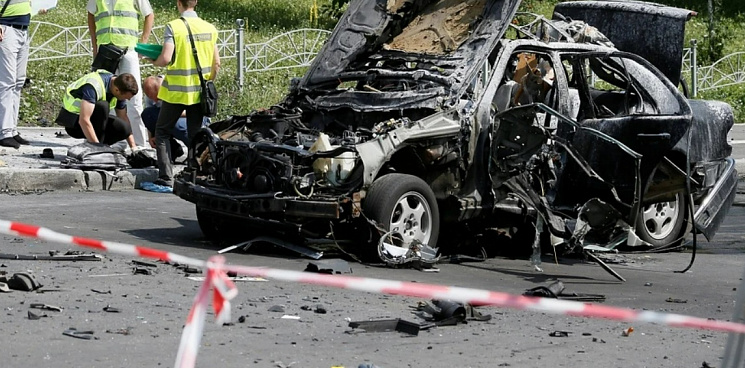 В Херсонской области взорвали автомобиль начальника дежурной части ГИБДД