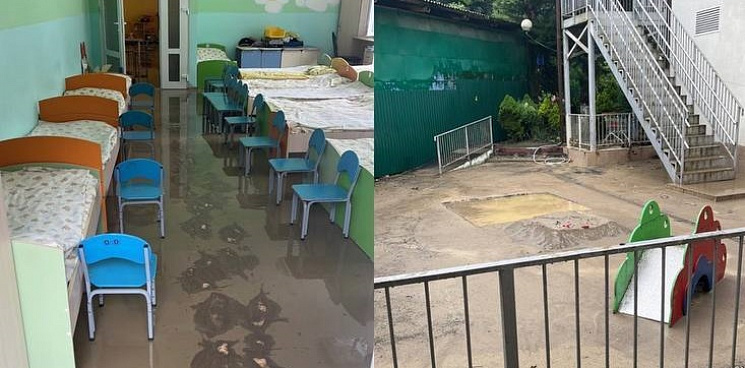 «Не хватает мужских рук!» В Сочи сотрудницы детского сада своими силами восстанавливают здание после наводнения – ВИДЕО 