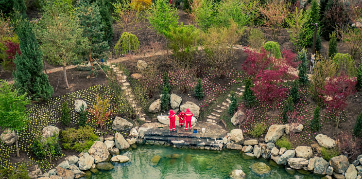 В парке Галицкого французский сад почти готов, в японском еще идут работы