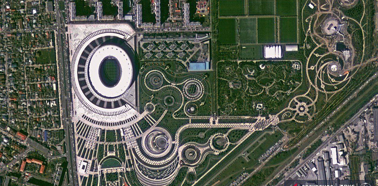 Парк «Краснодар» бизнесмена Сергея Галицкого показали из космоса