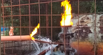 На Кубани появился огненный минеральный источник - ВИДЕО