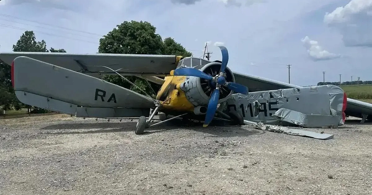 Крушение самолета Ан-2 в Славянском районе Кубани попало на видео